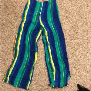 long colorful flowy pants